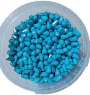 Stire Small Artificial Beads/Pearls/Gemstones - Sparkling Turquoise pears Shape 100 Pcs For Hand Made - Handicrafts - Necklaces for women's decoration - Bracelets-B0DWPCCMJN