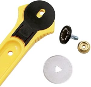 [ 5pcs 45mm ] Patchwork Roller Wheel Knife Cloth Cutting Knife Leather Paper Fabric Craft Fabrics Rotary Cutter DIY Sewing Accessories [only blades]-B0CV4ZX9NK