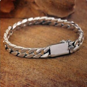 41w+fnX3gxL._AC_ (1Pc - AL18296-silver-18cm) High Quality Textured Chain Bracelet Charm Men Trend Casual Bracelet Friendship Charm Handmade Jewelry Gift-B0CKWCXJ7T