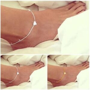 1Pcs Anklet Chain Adjustable Rust Resistant Alloy Women-Gold-B0D1JB9JY8