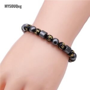 [1PCs] 1pcs Hematite Magnet Bracelets Tiger Eye Stone Magnetic Therapy Bracelet Magnetic Weight Loss Bracelets For Fashion Men Jewelry-B0DT7FL874