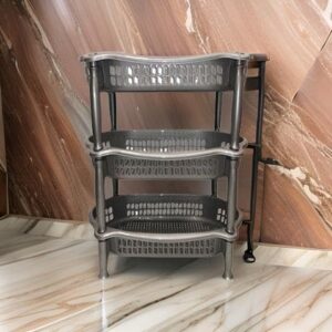 3-Tier Plastic Vegetable Storage Container multiuse (Random Color) Higher 37 * 33 * 53 Cm-B0DWPWMRD4