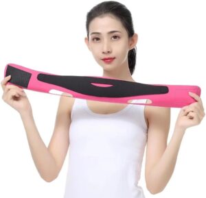 Face Lifting Belt Elastic Face Slimming Bandage V Line Face Shaper Women Chin Cheek Lift Up Belt Facial Anti Wrinkle Strap Face Care Slim Tools (Color : Pink)-B0DVRVHBBC