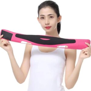 51-NRP5CTaL._AC_SL1000_ Face Lifting Belt Elastic Face Slimming Bandage V Line Face Shaper Women Chin Cheek Lift Up Belt Facial Anti Wrinkle Strap Face Care Slim Tools (Color : Pink)-B0DVRVHBBC
