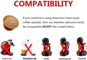 i_Cafilas Gusto Coffee Machine Stainless Steel Capsule Coffee Filter Reusable Stainless Steel Refillable Compatible with cafe Gusto Machines-B0DRJ8KZLL