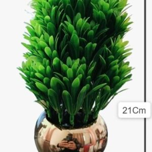Cute And Amazing Artificial Bonsai Tree in Pot, Green (9X9X21) (W*L*H) Cm Planter Unique Succulent Planter Funny Plant Pot Grass Pot for Indoor Plants Home Decor (Green Grass)-B0DWSJPJDX