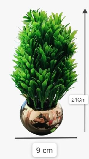 Cute And Amazing Artificial Bonsai Tree in Pot, Green (9X9X21) (W*L*H) Cm Planter Unique Succulent Planter Funny Plant Pot Grass Pot for Indoor Plants Home Decor (Green Grass)-B0DWSJPJDX