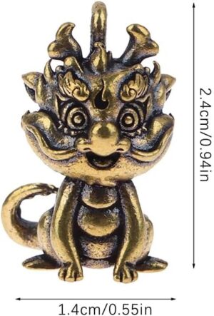 1Pcs as shown in Pic, Small Shape Brass Fortune Chinese Feng Shui Antique Coins Keyring Good Fortune Soild Gourd Keychain Wealth Success Jewelry, See Dimensions Befor Buying-B0DRDXRRXS