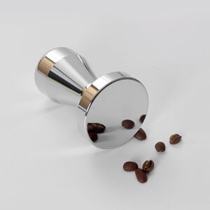 HKzzy Coffee Tamper, Stainless Steel Espresso Coffee Bean Press Base Espresso Tamper 51mm Tool (Silver(51mm))-B0CF1JRPBP