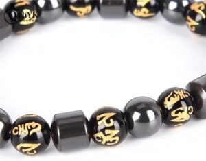[1PCs] 1pcs Hematite Magnet Bracelets Tiger Eye Stone Magnetic Therapy Bracelet Magnetic Weight Loss Bracelets For Fashion Men Jewelry-B0DT7FL874