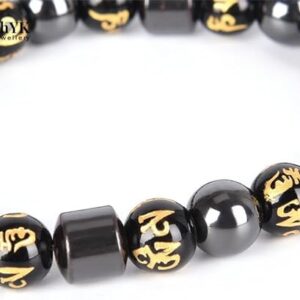 [1PCs] 1pcs Hematite Magnet Bracelets Tiger Eye Stone Magnetic Therapy Bracelet Magnetic Weight Loss Bracelets For Fashion Men Jewelry-B0DT7FL874
