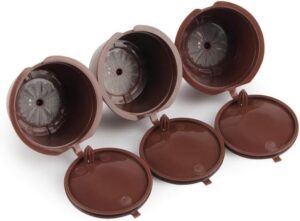 Reusable Coffee Capsules Refillable Pods Compatible with cafe Dolce Gusto Brewers 3 Pack BPA Free (Random Color)-B0CRBGCW23