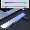 8-IN-2 USB HUB 3.0 USB C HUB Dock Station 5Gbps High Speed Transmission USB Splitter Type C to USB OTG Adapter For Macbook Pro (7-IN-2, CHINA)-B0DX852HFM
