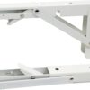Sturdy Folding Shelf Brackets Small Arm White Heavy Duty Triangle Wall Mount Collapsible Shelf Bracket with Install Screws for Small Bench Table Space Saving 2 Pcs, (16 Inch = 40.64 Cm)-B0DXCK1R4B