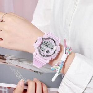[1Pcs] Kids Watches Fashion Luminous Waterproof Alarm Clock Watches Boys and Girls Student Smart Electronic Watch Gift-B0DX46JZ33