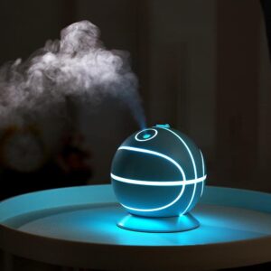 Humidifier Sterile Air Mini Creative Diffuser Aroma Basketball LED Light - Blue-B0923N94H9