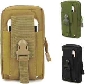 Men Tactical Molle Pouch Belt Waist Bag Edc Phone Pocket Fanny Pack Running Camping Bags Soft Back Hunting Accessories -18X10Cm (Green)-B0DFYW9V9H