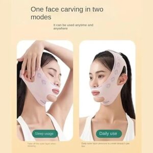 Reduce Double Chin Lift Up Face Strap Belt Mask Elasticity Anti-Wrinkle Lift Oval Mask Reusable Beauty Face Slimming Strap Neck-B0DFS8BRRS