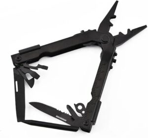 519JIloYOfL._AC_SL1001_ Multifunction Folding Pliers Stainless Steel Bottle Opener Screwdrivers Outdoor Crimper Wire Cutter Pocket Multi-Tool For Car Office Home Bic and More with Belt Holder-B0DVQ5DH2R