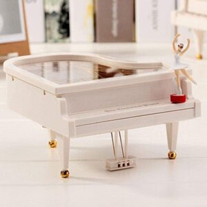 Auto Piano Music Box with Ballerina-B0CPMFYVVL