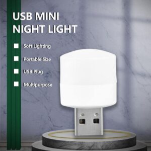 4 / USB Plug Night Light Mini USB Small Book Lamps LED Reading Light Eye Protection Desk Lamp for Bedroom Household Bedside-B0BY2Z1M7C