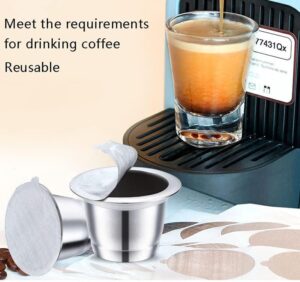 1pc Refillable Stainless Steel Espresso Coffee Maker Capsule Refilling Filter For Machine Reusable Filter Coffee Pods + 40 cover-B0C6DY9VT4