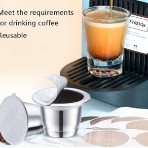 51FplaBzWVL._AC_ 1pc Refillable Stainless Steel Espresso Coffee Maker Capsule Refilling Filter For Machine Reusable Filter Coffee Pods + 40 cover-B0C6DY9VT4