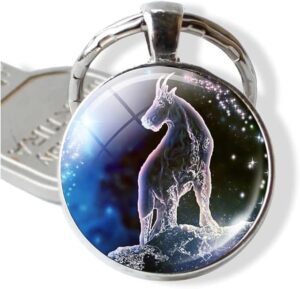 -(12) Constellations Keychain Constellation Key Rings Zodiac Sign Keychain Pendant Jewelry Fashion Birthday Gift-B0BPN7V56H
