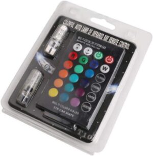 [1set] T10 5050 rgb remote control car led bulb 6 smd multi color w5w 501 side light bulbs crystal lamp-B0CMNCRKW6
