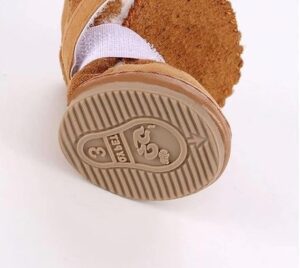 -4Pcs/Pink, Coffee, 5.2x4.4cm /No 4 /Set Cute Dog Boots Outdoor Snow Walking Non-slip Puppy Sneakers Supplies Puppy Comfortable Snow Boots Pet Winter Warm Shoes- See Size photo befor Buy Items,-B0BR62CHY9