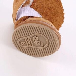 51IlrKBInvL._AC_SX569_ -4Pcs/Pink, Coffee, 5.2x4.4cm /No 4 /Set Cute Dog Boots Outdoor Snow Walking Non-slip Puppy Sneakers Supplies Puppy Comfortable Snow Boots Pet Winter Warm Shoes- See Size photo befor Buy Items,-B0BR62CHY9
