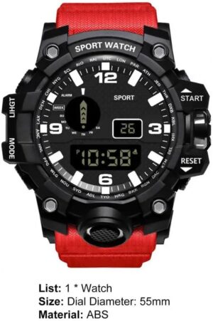 Men's LED Digital Watch Men Sport Watches Fitness Electronic Watch Multifunction Military Sports Watches Clock Kids Gifts [BlueXBlack]-B0D2BR9123