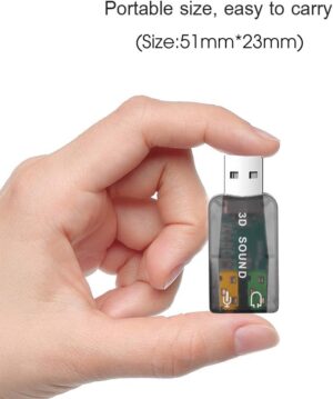 USB Sound Card External Mini Sound Card USB to 3.5mm Interface Stereo Audio Adapter for Win 7 8 Android Speaker Laptop Headset (5.1 Channel)-B0DX8J6VPM