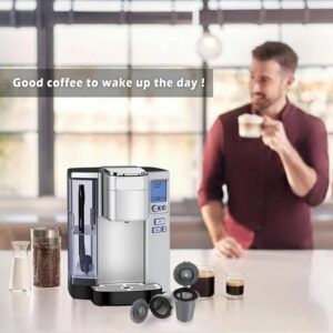 [1 Set = 3 Pcs ] Replacement Parts Grey Reusable Filter Cup, Compatible For Cuisinart Single Serve Coffee Makers,-B0DRPN519L