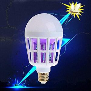 15W LED Zapper Anti Mosquito Light Bulb Lamp Fly Insects Moths Killer Home White-B097NRY4PD