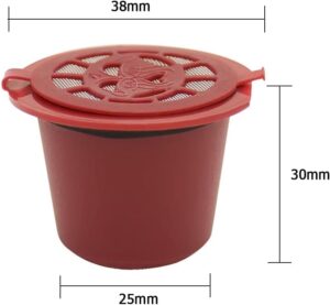[1PCS+Brash+Spoon] Reusable Capsules Refillable Coffee Pod for Capsule for Coffee Machine Color As Shown-B0DJ98FM72