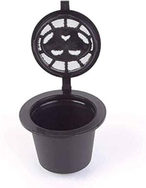1 Pcs Refillable, Reusable Coffee Capsule Pod for Coffee Machine +Plastic Spoon +Small Bruch-B0CR7HW941