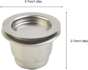 [1 Cpsuls Stainless ] For Reusable Coffee Capsule Stainless Steel Rich Crema Espresso Refillable Filters Pod Fit Inissia Pixie Essenza Mini-B0DC5KYMXC