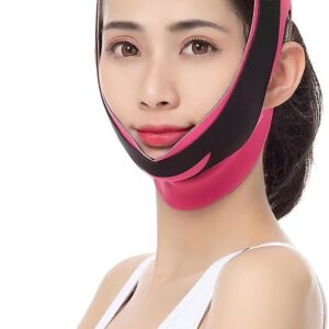 51+NLSxyo7L._AC_SL1000_ Face Lifting Belt Elastic Face Slimming Bandage V Line Face Shaper Women Chin Cheek Lift Up Belt Facial Anti Wrinkle Strap Face Care Slim Tools (Color : Pink)-B0DVRVHBBC