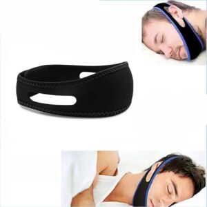 [1 PC] Tcare 1Piece Snoring Chin Strap Adjustable Anti Snore Chin Strap Support Stop Snoring- Natural and Instant Snore Relief Jaw Belt [Black]-B0DWZKZ22D
