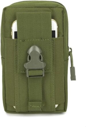 Men Tactical Molle Pouch Belt Waist Bag Edc Phone Pocket Fanny Pack Running Camping Bags Soft Back Hunting Accessories -18X10Cm (Green)-B0DFYW9V9H