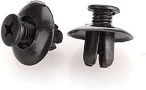 50Pcs 8mm Plastic Fasteners Screw Car Bumper Black Rivet Car Fastener Clips for Most Car Type-B0DFV5BDCR