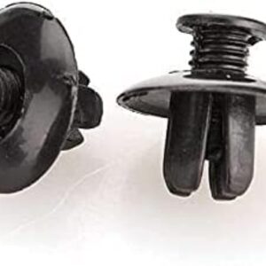 50Pcs 8mm Plastic Fasteners Screw Car Bumper Black Rivet Car Fastener Clips for Most Car Type-B0DFV5BDCR