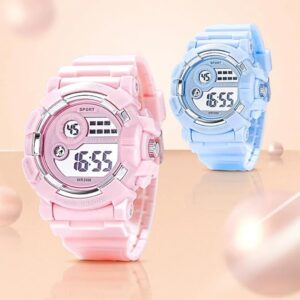 [1Pcs] Kids Watches Fashion Luminous Waterproof Alarm Clock Watches Boys and Girls Student Smart Electronic Watch Gift-B0DX41Z7MN