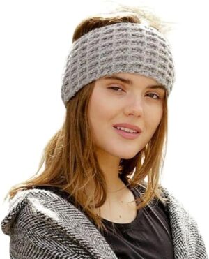 Wide Warmer Handmade Crochet Bandana For Women, Children (ِبندانا للشباب كما بالصورة) (Code 07)-B0CR1YXTYC