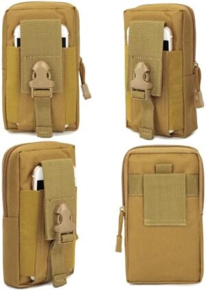 Men Tactical Molle Pouch Belt Waist Bag Edc Phone Pocket Fanny Pack Running Camping Bags Soft Back Hunting Accessories -18X10Cm (Green)-B0DFYW9V9H