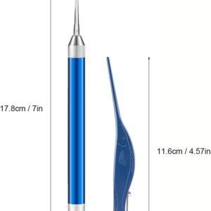 Decdeal- 2pcs Ear Wax Removal Ear Flap Set Stainless Steel Ear Wax Remover Spoon Baby Kids Adult Ear Plugs Ear Selector with Led Light-