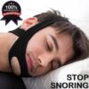 [1 PC] Tcare 1Piece Snoring Chin Strap Adjustable Anti Snore Chin Strap Support Stop Snoring- Natural and Instant Snore Relief Jaw Belt [Black]-B0DWZKZ22D
