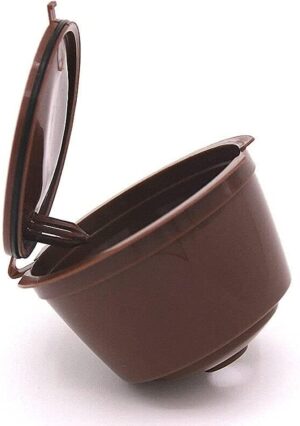 1 Pcs With Plastic Spoon & Cleaning Bruch - Coffee Filters - For the Dulce Gusto Plastic Reusable Coffee Capsules Compatible with the Dolce Gusto Discreet Cup Refill, Use 250 Times-B0C4JW28SY