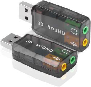 USB Sound Card External Mini Sound Card USB to 3.5mm Interface Stereo Audio Adapter for Win 7 8 Android Speaker Laptop Headset (5.1 Channel)-B0DX8J6VPM